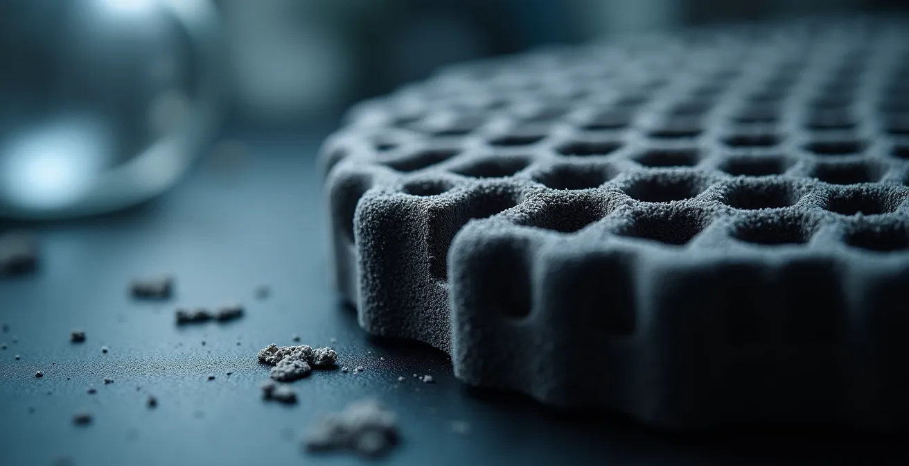 Makroaufnahme eines CE Level 2 Protektors mit viskoelastischem Schaum