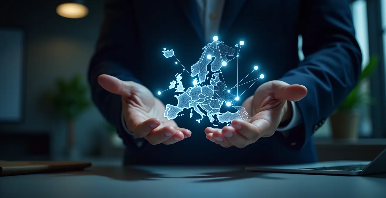 Moderne digitale Logistik-Dashboard-Ansicht für KMU-Transportüberwachung