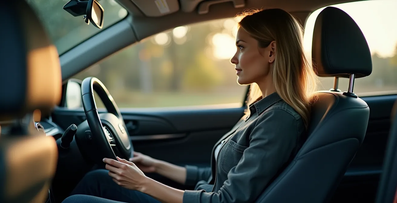 Korrekte Einstellung von Sitz und Kopfstütze für maximale Sicherheit