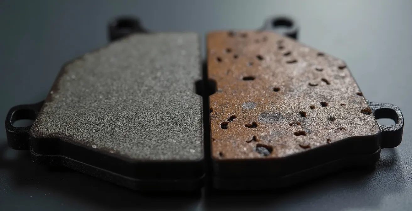 Makroaufnahme zeigt Qualitätsunterschiede zwischen hochwertigen und billigen Autoteilen