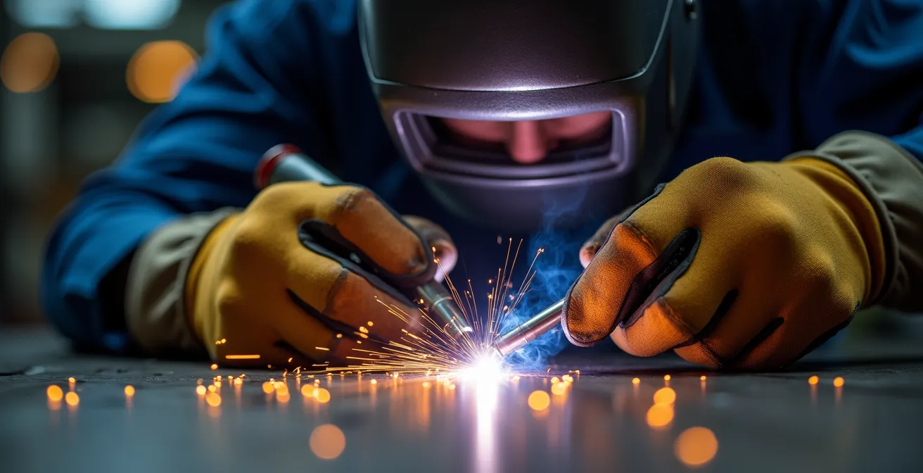 Spezialisierte Schweissarbeiten an ultrahochfestem Borstahl in einer Schweizer Werkstatt